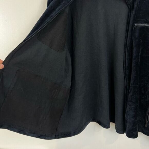 Polo Ralph Lauren Full Zip Sweater Women’s Size 2XL Black Velour L050622 Velvet - Picture 6 of 11
